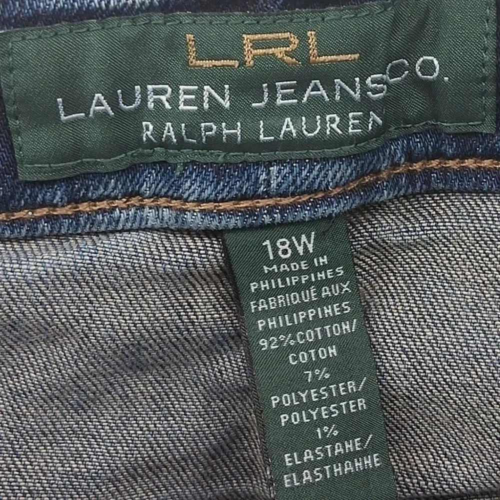 Lauren Ralph Lauren 18W Straight‎ Leg Jeans Stretch Denim Classic Fit Plus Size